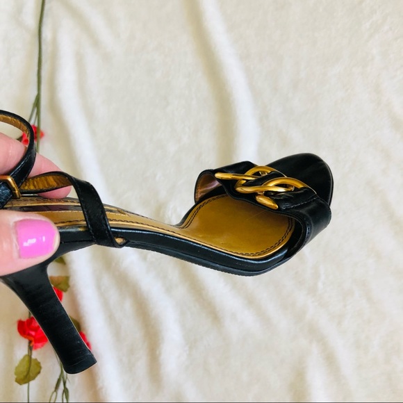 Unisa | Leather gold chain sandals - Picture 10 of 11